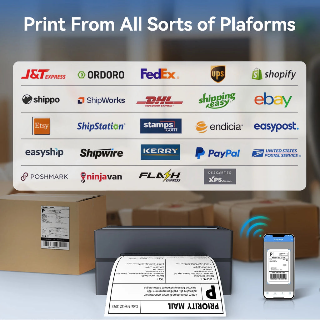 Begtro Pro 4X6 thermal shipping Label Printer-Wireless Bluetooth